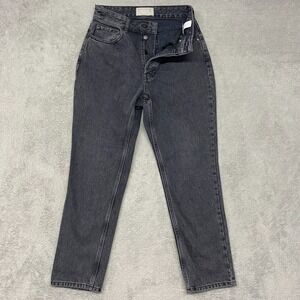 Everlane Jeans Womens 26 Black Crop Curvy 90s Cheeky Straight Organic Cotton